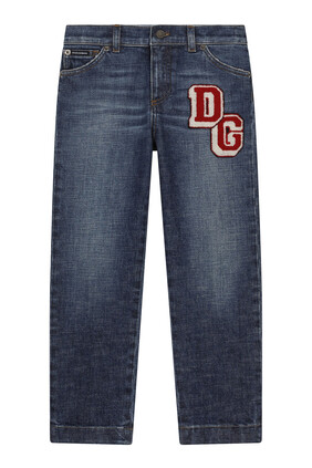 Kids Five-Pocket DG Patch Jeans